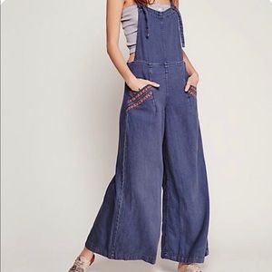 FREE PEOPLE  Isadore Embroidered One Piece Overall